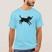 Afspeelbaar labrador Retriever Dog Black Lab T-shirt (Voorkant)
