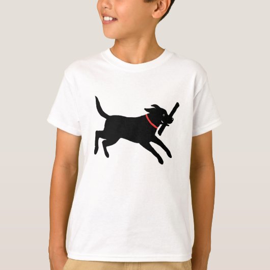 Afspeelbaar labrador Retriever Dog Black Lab T-shirt (Voorkant)