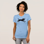 Afspeelbaar labrador Retriever Dog Black Lab T-shirt (Voorkant volledig)