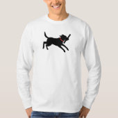 Afspeelbaar labrador Retriever Dog Black Lab T-shirt (Voorkant)