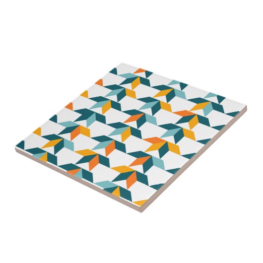 Afspeelbaar, levendig, trendy, modern geometrisch  tegeltje (Zijkant)