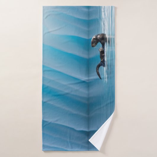 Afspeelbaar Zee Otter Badhanddoek (Badhanddoek)