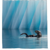 Afspeelbaar Zee Otter Douchegordijn (Voorkant)