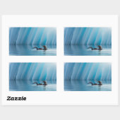 Afspeelbaar Zee Otter Rechthoekige Sticker (Vel)