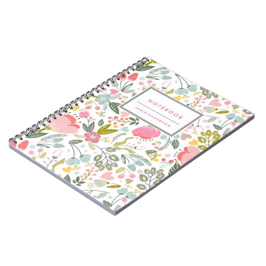 Afspeelbare bloemen - Aangepaste laptop Notitieboek (Linkerzijde)