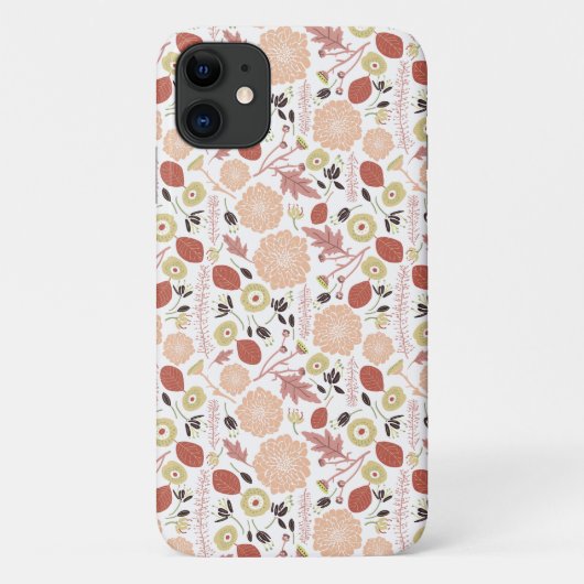 Afspeelbare bloemen groene bloemen bladeren Case-Mate iPhone case (Achterkant)