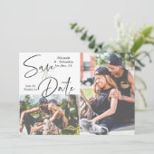 Afspeelbare Casual handgeschreven Typografie 2 Fot Save The Date (Staand voorkant)