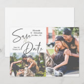 Afspeelbare Casual handgeschreven Typografie 2 Fot Save The Date (Voorkant / Achterkant)
