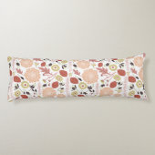 Afspeelbare Floral Mix Peach Green Lichaamskussen (Achterkant)