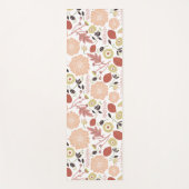 Afspeelbare Floral Mix Peach Green Whimsical Flowe Yogamat (Voorkant)