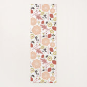 Afspeelbare Floral Mix Peach Green Whimsical Flowe Yogamat (Achterkant)
