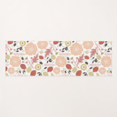 Afspeelbare Floral Mix Peach Green Whimsical Flowe Yogamat (Voorkant (horizontaal))