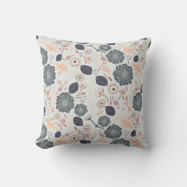 Afspeelbare grijze blauwe pekelaar afdrukken herha kussen