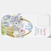 Afspeelbare lentespaasmandje bunny pastal Floral 2 Case-Mate iPhone Case (Achterkant (horizontaal))