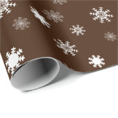 Afspeelbare monochrome sneeuwvlokken grafisch cadeaupapier (Rol Hoek)