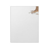 Afspeelbare oranje en witte tabby notitieblok (Linkerzijde)