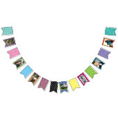 Afspeelbare poka Dot Custom Photo Collage Dorm Roo Vlaggetjes (Alle)