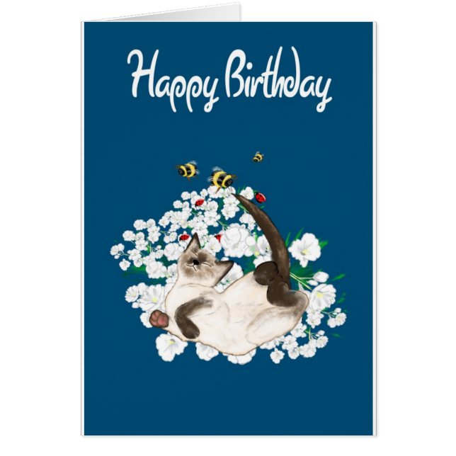 Afspeelbare Siamese kat (Voorkant)