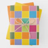 Afspeelbare Springtime Checkers die papierbladen o Inpakpapier Vel (In situ)