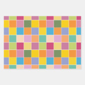 Afspeelbare Springtime Checkers die papierbladen o Inpakpapier Vel (Voorkant)