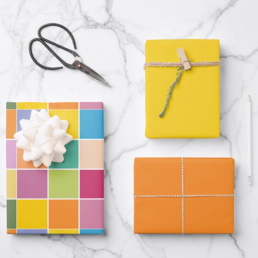 Afspeelbare Springtime Checkers die papierbladen o Inpakpapier Vel (Voorkant)