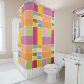 Afspeelbare Springtime Geometrische blokken Showgo Douchegordijn (In situ)