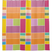 Afspeelbare Springtime Geometrische blokken Showgo Douchegordijn (Voorkant)