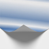 Afspeelblauwe zwart-wit diagonale lijnen cadeaupapier (Hoek)