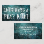 Afspeeldatum Blauwgroen Kaart afspeeldatum afspeel Contactkaartje (Voorkant / Achterkant)