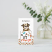 Afspeeldatum Bulldog Pet Owner Contactkaartje (Staand voorkant)