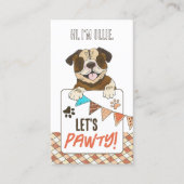 Afspeeldatum Bulldog Pet Owner Contactkaartje (Voorkant)