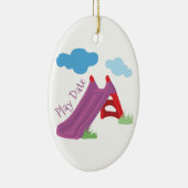 Afspeeldatum Keramisch Ornament (Rechts)