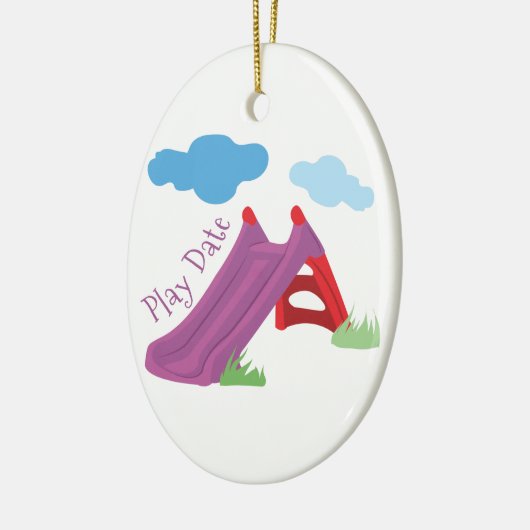 Afspeeldatum Keramisch Ornament (Links)
