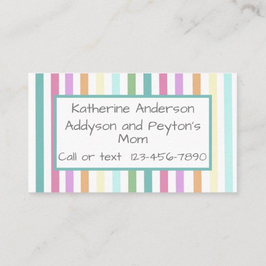 Afspeeldatum kind visitekaartje (Achterkant)