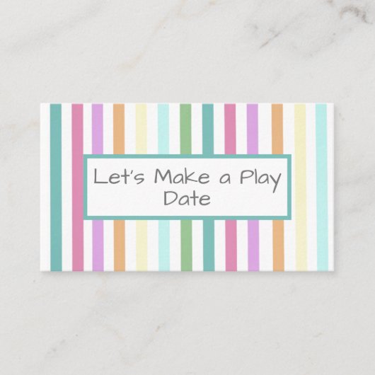 Afspeeldatum kind visitekaartje (Voorkant)