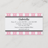 Afspeeldatum met Visitekaartjes met datumroze pool Contactkaartje (Achterkant)