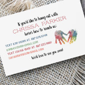 Afspeeldatum Regenboog Handprints Belkaart Contactkaartje