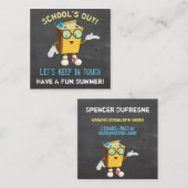 Afspeeldatum "Scholen buiten gebruik" voor kindere Vierkante Visitekaartje (Voorkant / Achterkant)