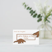 Afspeeldatum van kind Pangolin Visitekaartje (Staand voorkant)