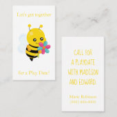 Afspeeldatum voor koetsbijen contactkaartje (Voorkant / Achterkant)