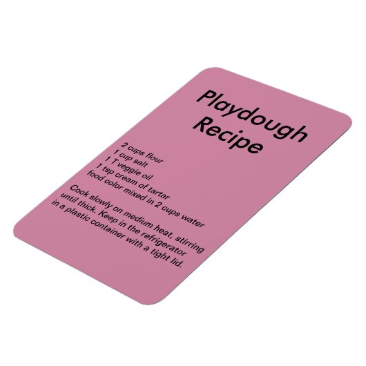 Afspeeldeeg Recipe Magnet Magneet (Linkerzijde)