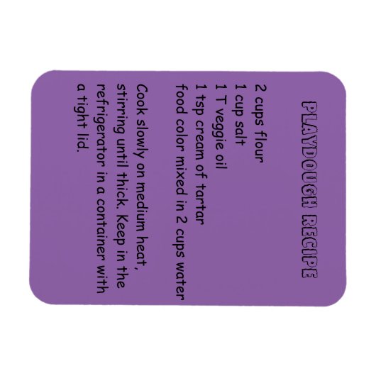 Afspeeldeeg Recipe Magnet Magneet (Horizontaal)