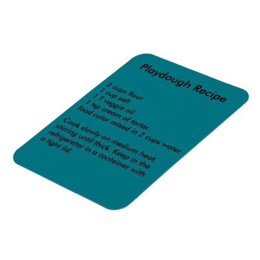 Afspeeldeeg Recipe Magnet Magneet (Linkerzijde)