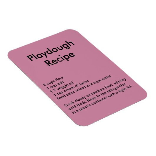Afspeeldeeg Recipe Magnet Magneet (Rechterzijde)