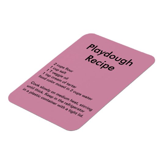 Afspeeldeeg Recipe Magnet Magneet (Linkerzijde)