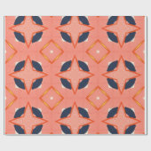 Afspeelgeometriepatroon op roze achtergrond cadeaupapier (Vlak)