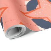 Afspeelgeometriepatroon op roze achtergrond cadeaupapier (Rol Hoek)