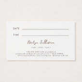 afspeelkaart voor bloemen, gedroogd visitekaartje (Achterkant)