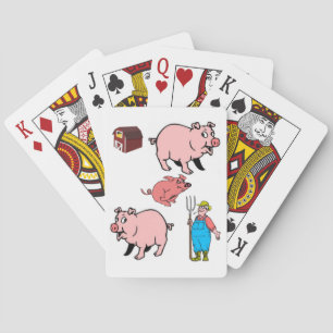 Afspeelkaartdeck voor varkens speelkaarten