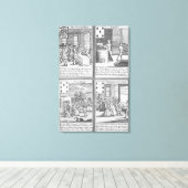 Afspeelkaarten met actuele commerciële weergave canvas afdruk (Insitu (Houten vloer))